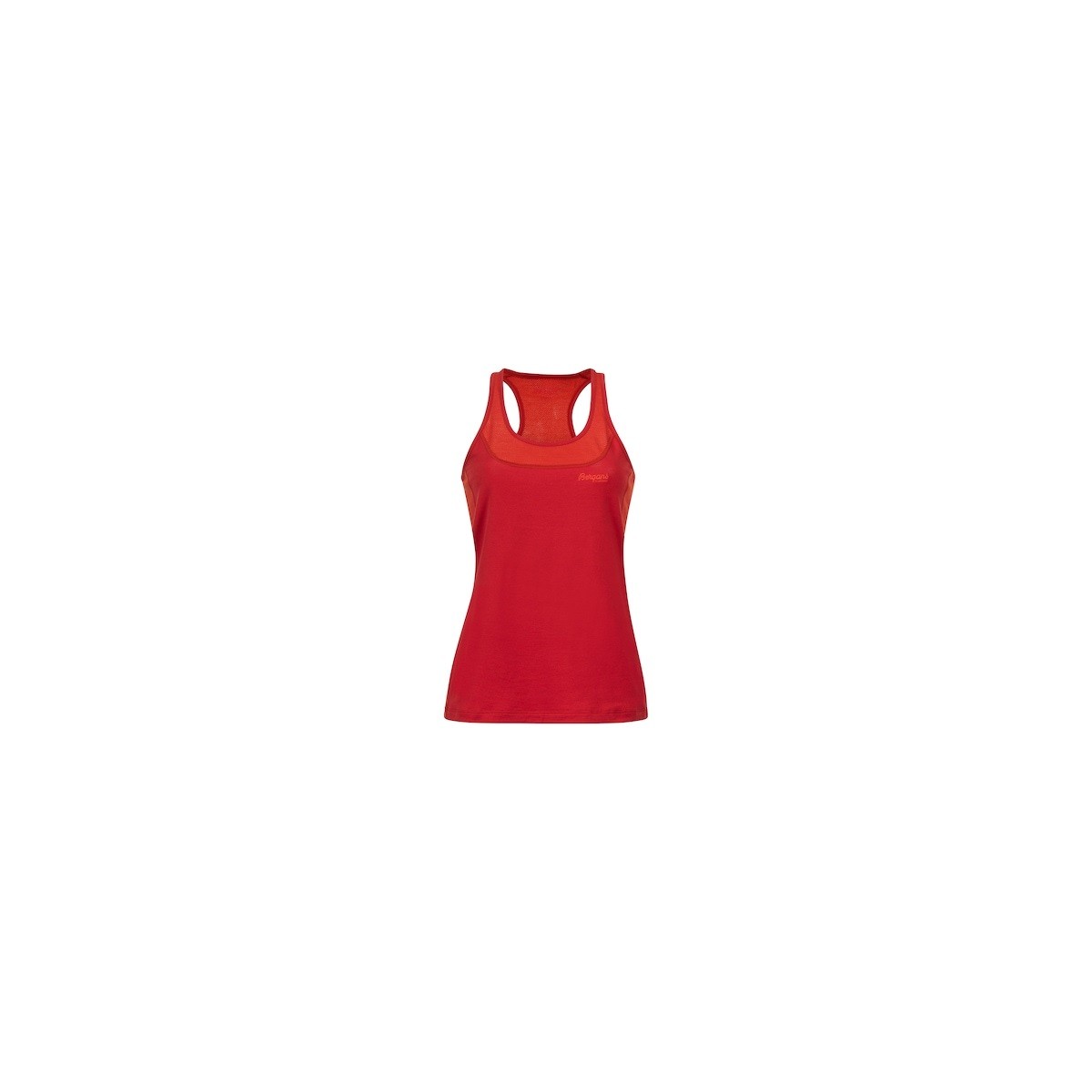 Bergans Cecilie Active Wool Singlet Energy Red/Leaf Red