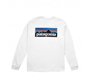Patagonia L/S P-6 Logo Responsibili Sweater White