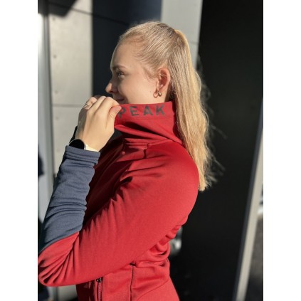 Peak Performance Rider Zip Hood dame/Sundried tomato