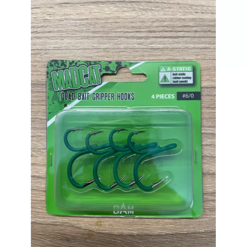 Madcat-A-STATIC DEADBAIT GRIPPER HOOK 6-0 5PCS-SVS55947-Opplevsport Melhus-2