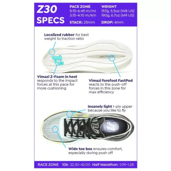 Vimazi-z30 w Løpesko Dame Black - White-VimZ30W-Opplevsport Melhus-4