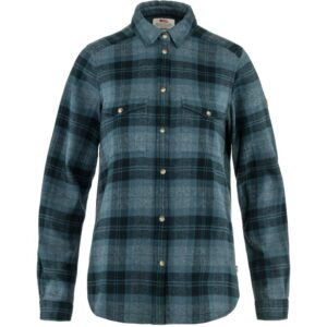 Fjällräven Övik Heavy Flannel Skjorte Dame Blå