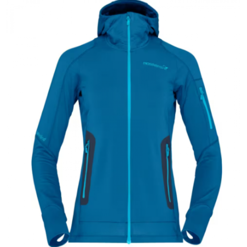 Norrøna Falketind Power Grid Jakke Dame Turkis