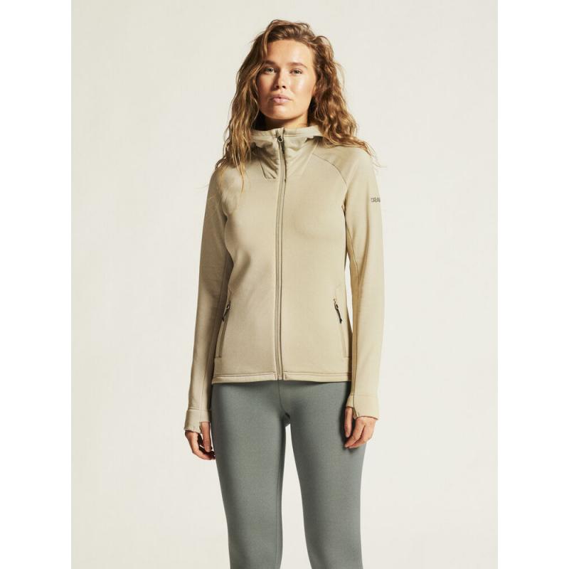 Craft Adv Explore Power Fleece Hettejakke Dame Beige - Bilde 5